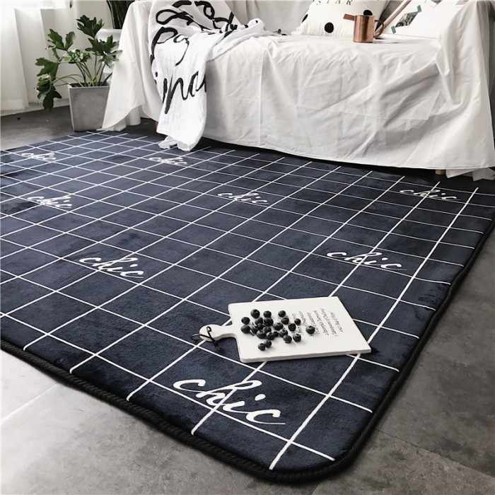 91家纺网 家纺一手货源 找家纺 昔可家纺 9月份新花色地垫 格子chic