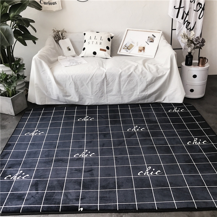 91家纺网 家纺一手货源 找家纺 昔可家纺 9月份新花色地垫 格子chic