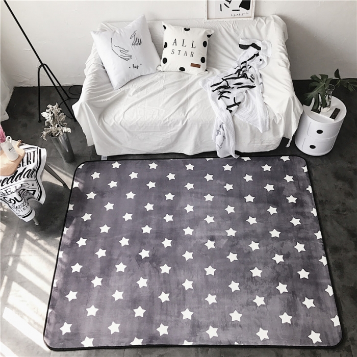 91家纺网 家纺一手货源 找家纺 昔可家纺 9月份新花色地垫 小星星