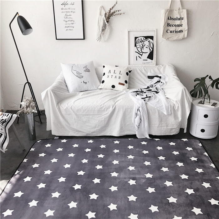 91家纺网 家纺一手货源 找家纺 昔可家纺 9月份新花色地垫 小星星