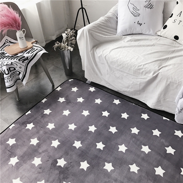 91家纺网 家纺一手货源 找家纺 昔可家纺 9月份新花色地垫 小星星