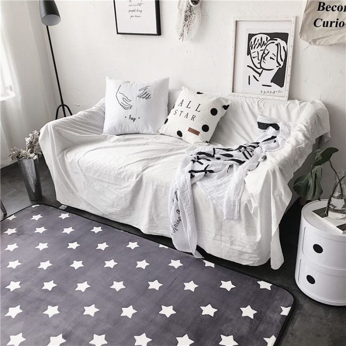 91家纺网 家纺一手货源 找家纺 昔可家纺 9月份新花色地垫 小星星