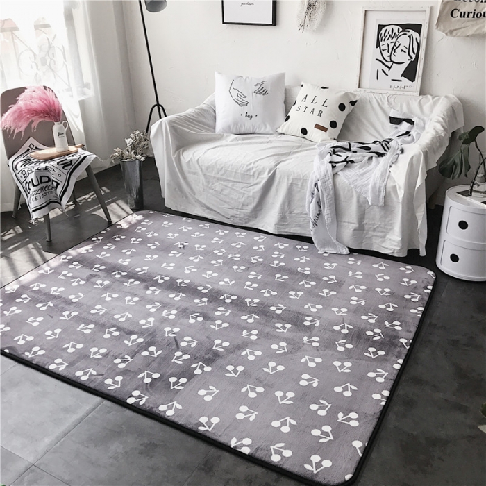 91家纺网 家纺一手货源 找家纺 昔可家纺 9月份新花色地垫 小樱桃