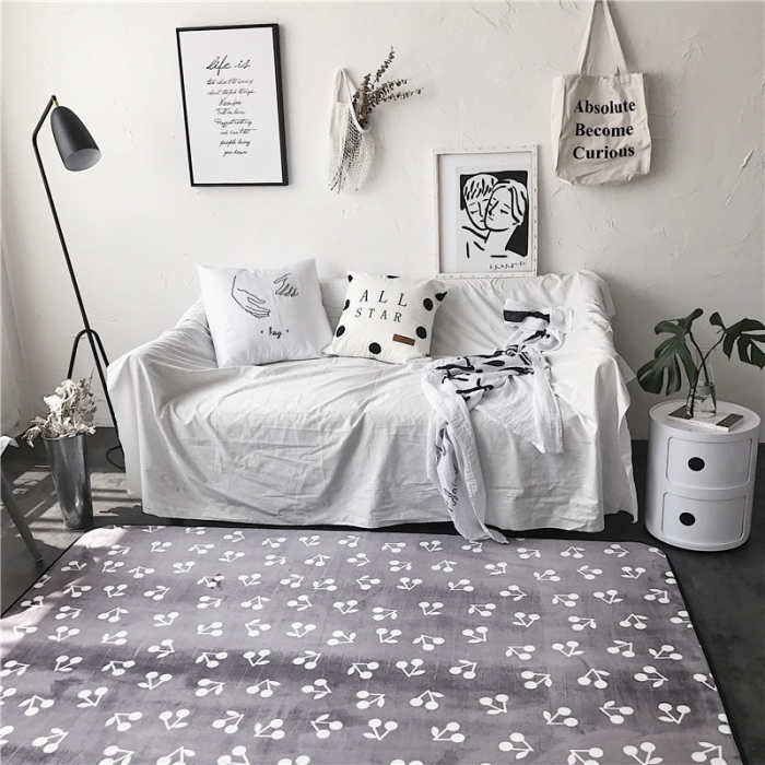 91家纺网 家纺一手货源 找家纺 昔可家纺 9月份新花色地垫 小樱桃