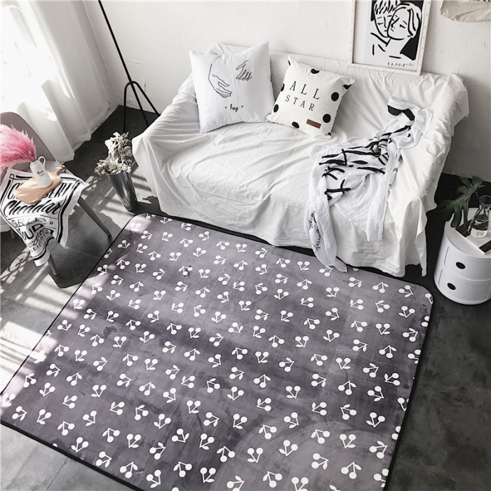 91家纺网 家纺一手货源 找家纺 昔可家纺 9月份新花色地垫 小樱桃