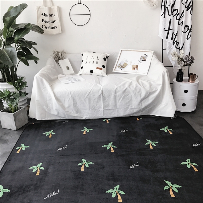 91家纺网 家纺一手货源 找家纺 昔可家纺 9月份新花色地垫 椰树