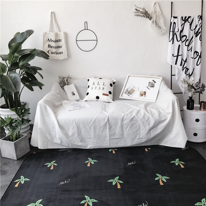 91家纺网 家纺一手货源 找家纺 昔可家纺 9月份新花色地垫 椰树