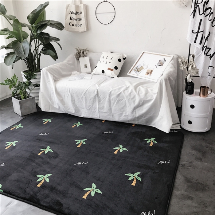 91家纺网 家纺一手货源 找家纺 昔可家纺 9月份新花色地垫 椰树