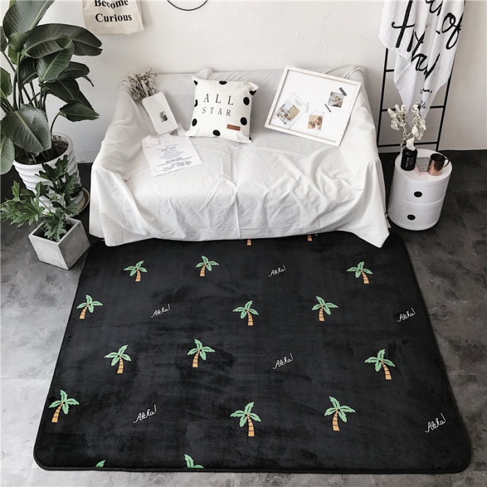 91家纺网 家纺一手货源 找家纺 昔可家纺 9月份新花色地垫 椰树