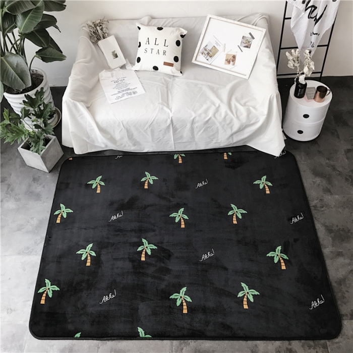 91家纺网 家纺一手货源 找家纺 昔可家纺 9月份新花色地垫 椰树