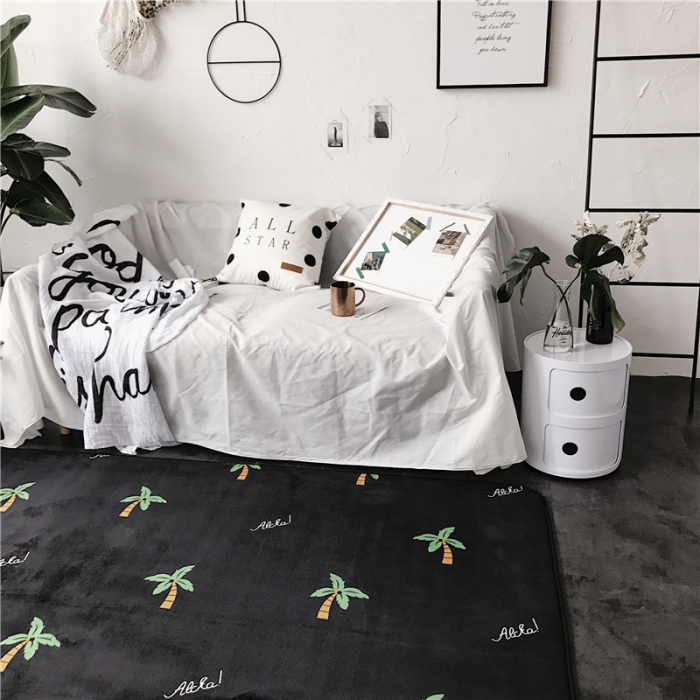 91家纺网 家纺一手货源 找家纺 昔可家纺 9月份新花色地垫 椰树