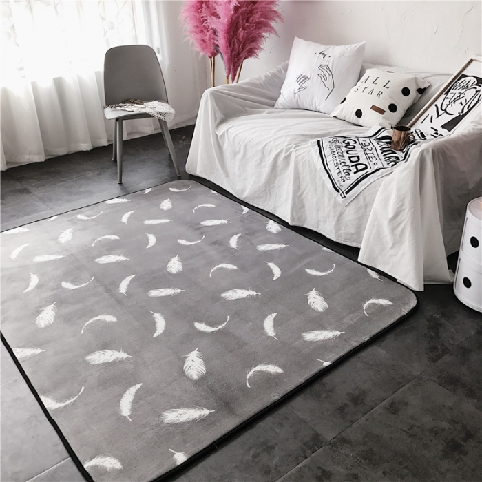 91家纺网 家纺一手货源 找家纺 昔可家纺 9月份新花色地垫 羽毛