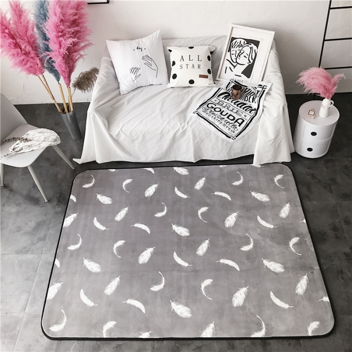 91家纺网 家纺一手货源 找家纺 昔可家纺 9月份新花色地垫 羽毛