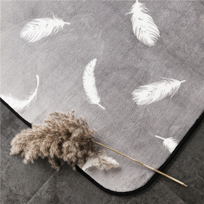 91家纺网 家纺一手货源 找家纺 昔可家纺 9月份新花色地垫 羽毛