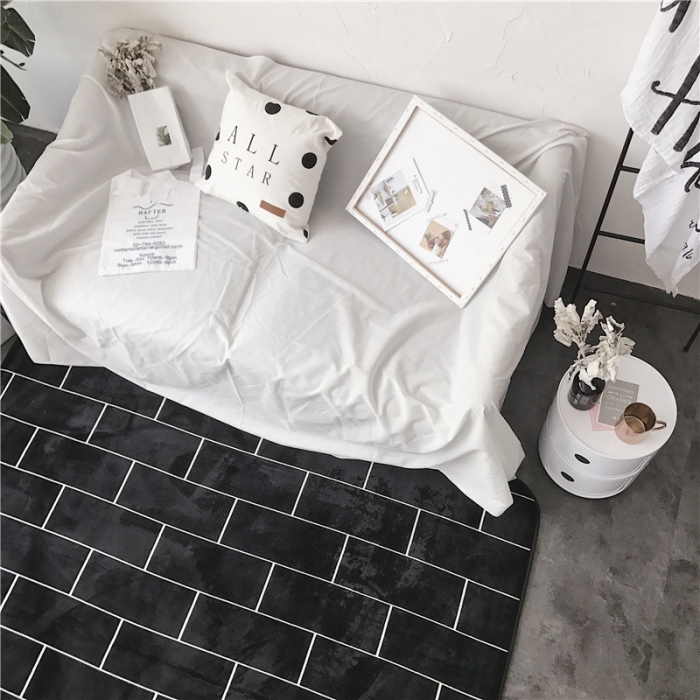 91家纺网 家纺一手货源 找家纺 昔可家纺 9月份新花色地垫 砖块