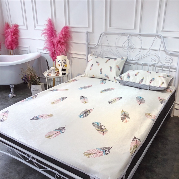 91家纺网 家纺一手货源 找家纺 （总）昔可家纺 爆款冰丝席简约系列