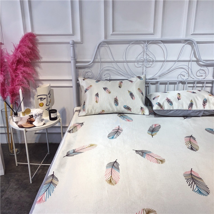 91家纺网 家纺一手货源 找家纺 （总）昔可家纺 爆款冰丝席简约系列