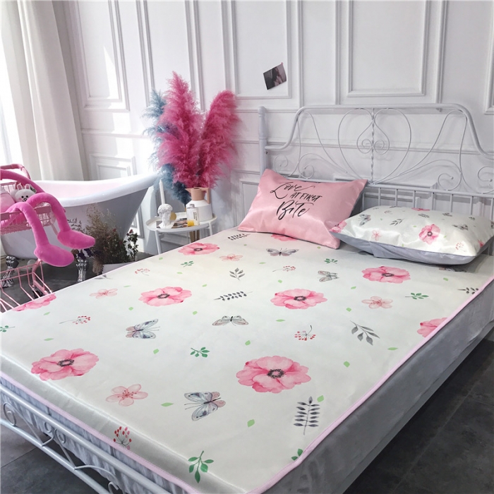 91家纺网 家纺一手货源 找家纺 （总）昔可家纺 爆款冰丝席绿植花卉系列