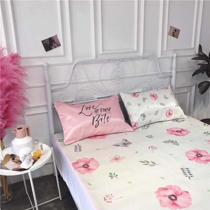 91家纺网 家纺一手货源 找家纺 （总）昔可家纺 爆款冰丝席绿植花卉系列