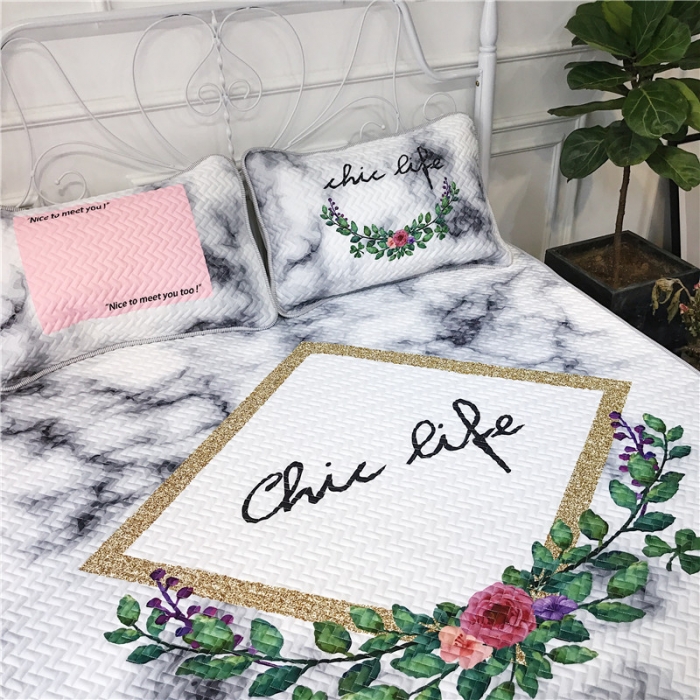 91家纺网 家纺一手货源 找家纺 （总）昔可 chic风高颜值亲肤天丝空调软席三件套