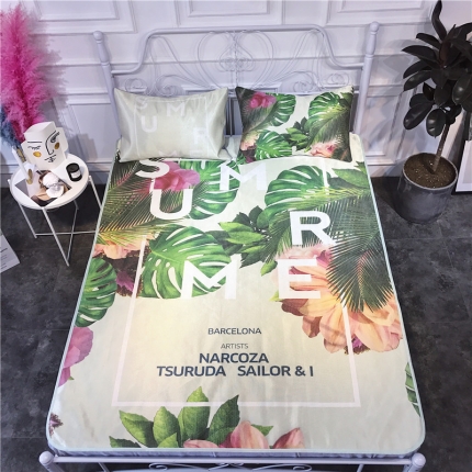 91家纺网 家纺一手货源 找家纺 昔可家纺 爆款冰丝席绿植花卉系列 植物与花