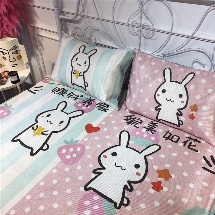 91家纺网 家纺一手货源 找家纺 昔可家纺 爆款冰丝席卡通系列 貌美如花