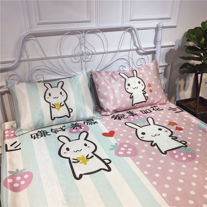 91家纺网 家纺一手货源 找家纺 昔可家纺 爆款冰丝席卡通系列 貌美如花