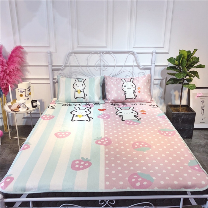 91家纺网 家纺一手货源 找家纺 昔可家纺 爆款冰丝席卡通系列 貌美如花