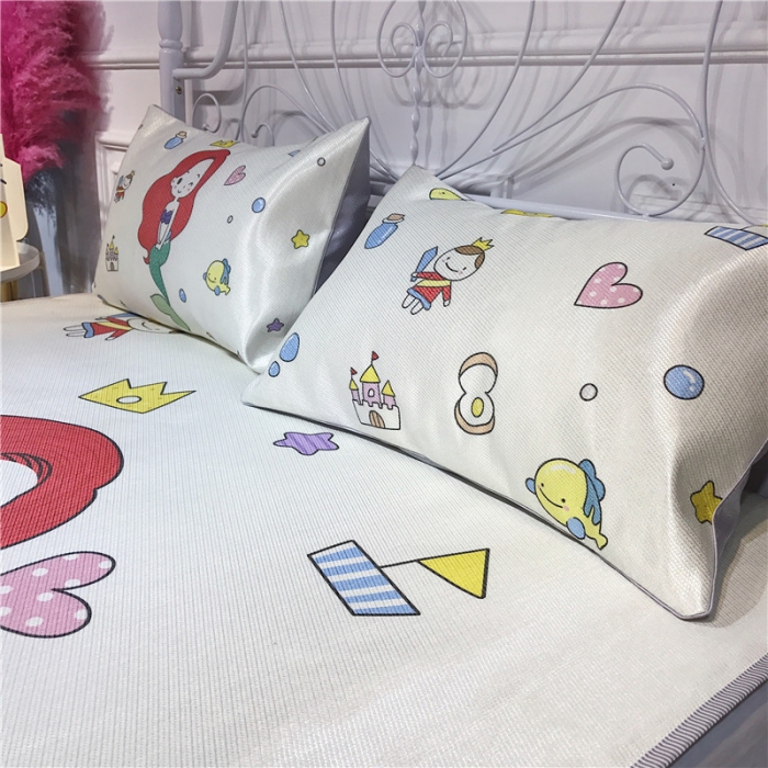 91家纺网 家纺一手货源 找家纺 昔可家纺 爆款冰丝席卡通系列 美人鱼