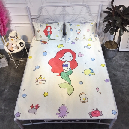 91家纺网 家纺一手货源 找家纺 昔可家纺 爆款冰丝席卡通系列 美人鱼