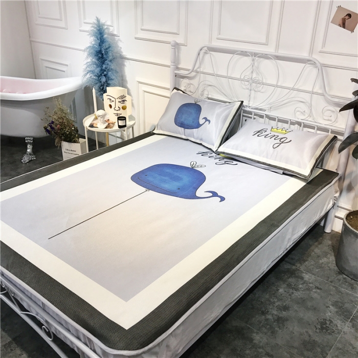 91家纺网 家纺一手货源 找家纺 昔可家纺 爆款冰丝席卡通系列 气球鲸鱼