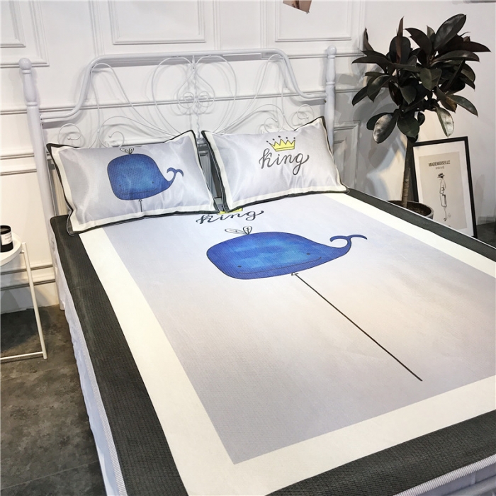 91家纺网 家纺一手货源 找家纺 昔可家纺 爆款冰丝席卡通系列 气球鲸鱼