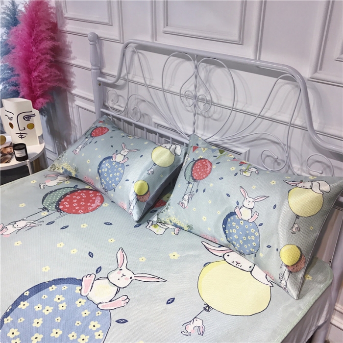 91家纺网 家纺一手货源 找家纺 昔可家纺 爆款冰丝席卡通系列 气球兔