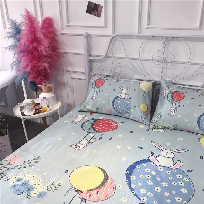 91家纺网 家纺一手货源 找家纺 昔可家纺 爆款冰丝席卡通系列 气球兔