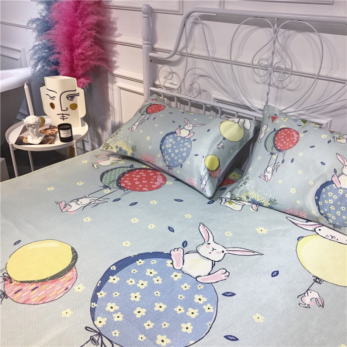 91家纺网 家纺一手货源 找家纺 昔可家纺 爆款冰丝席卡通系列 气球兔