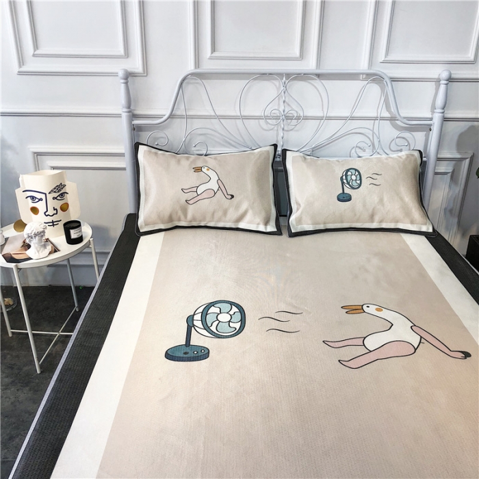 91家纺网 家纺一手货源 找家纺 昔可家纺 爆款冰丝席卡通系列 炎炎夏日