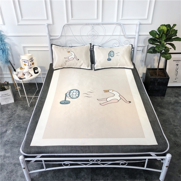 91家纺网 家纺一手货源 找家纺 昔可家纺 爆款冰丝席卡通系列 炎炎夏日