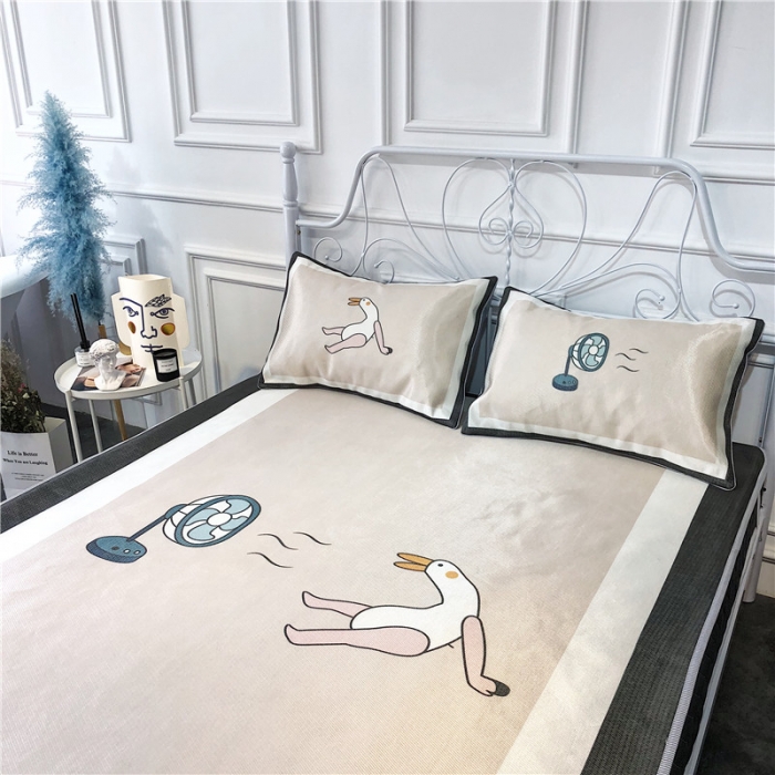 91家纺网 家纺一手货源 找家纺 昔可家纺 爆款冰丝席卡通系列 炎炎夏日