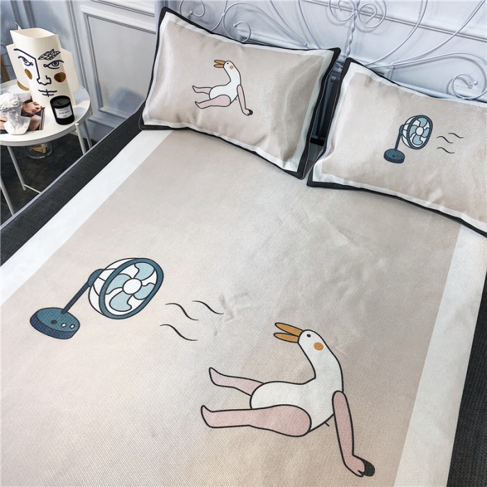 91家纺网 家纺一手货源 找家纺 昔可家纺 爆款冰丝席卡通系列 炎炎夏日