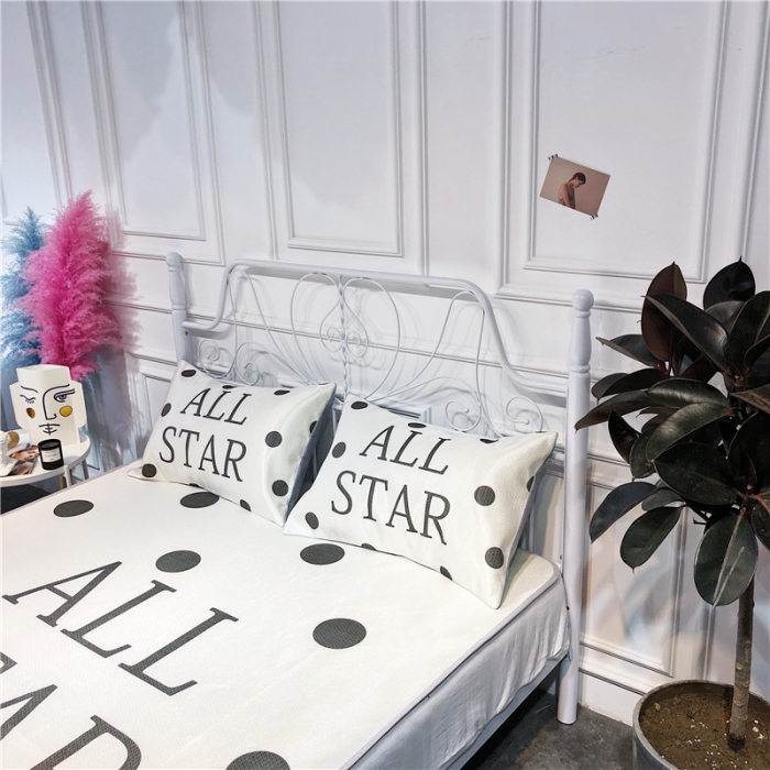 91家纺网 家纺一手货源 找家纺 昔可家纺 爆款冰丝席简约系列 白波点