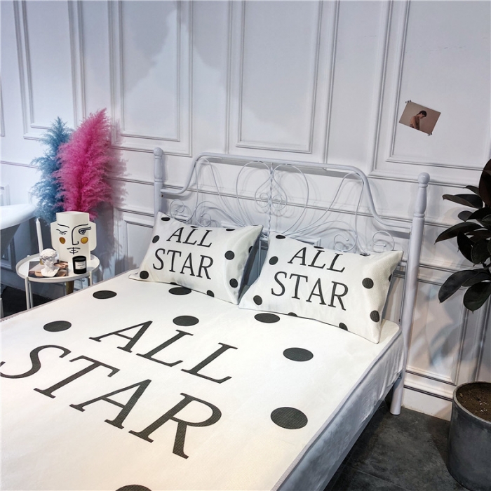 91家纺网 家纺一手货源 找家纺 昔可家纺 爆款冰丝席简约系列 白波点