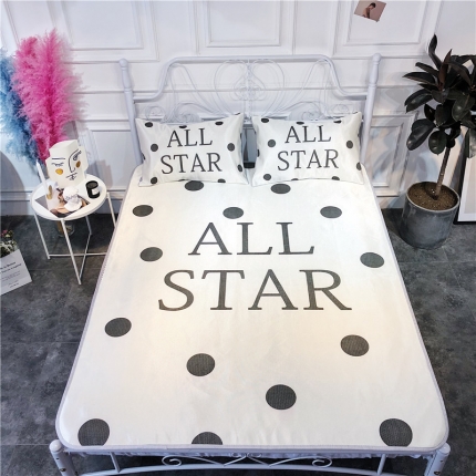 91家纺网 家纺一手货源 找家纺 昔可家纺 爆款冰丝席简约系列 白波点