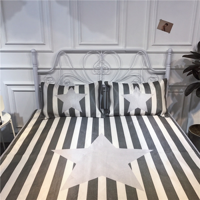 91家纺网 家纺一手货源 找家纺 昔可家纺 爆款冰丝席简约系列 条纹星星