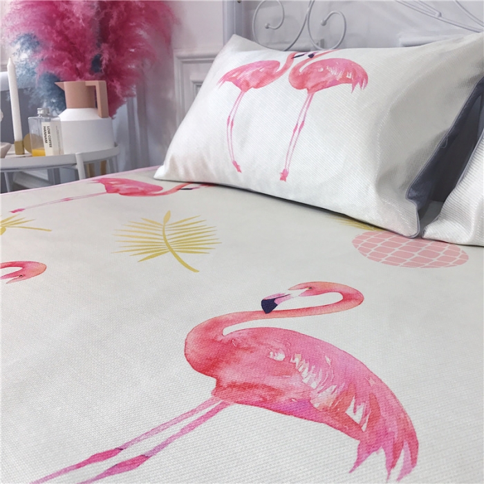 91家纺网 家纺一手货源 找家纺 昔可家纺 爆款冰丝席 菠萝火鸟