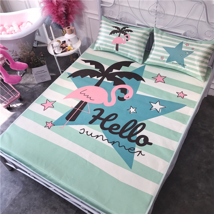 91家纺网 家纺一手货源 找家纺 昔可家纺 爆款冰丝席 椰树火鸟