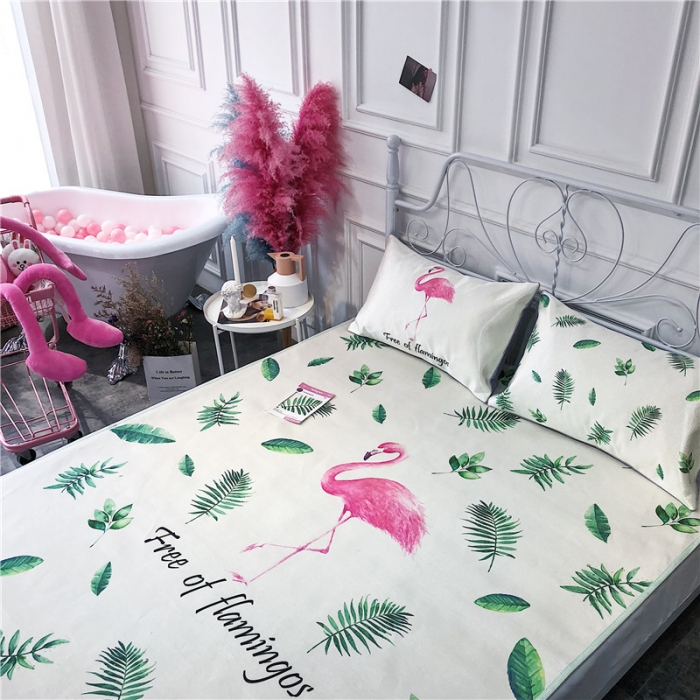 91家纺网 家纺一手货源 找家纺 昔可家纺 爆款冰丝席 叶子鸟