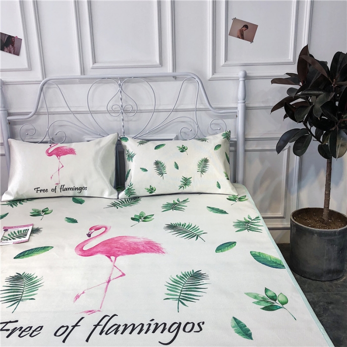 91家纺网 家纺一手货源 找家纺 昔可家纺 爆款冰丝席 叶子鸟