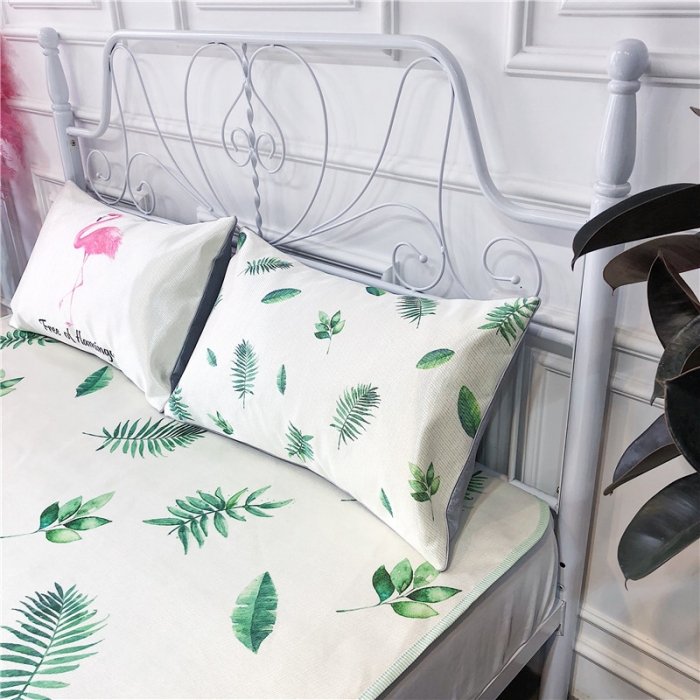 91家纺网 家纺一手货源 找家纺 昔可家纺 爆款冰丝席 叶子鸟