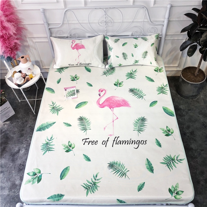 91家纺网 家纺一手货源 找家纺 昔可家纺 爆款冰丝席 叶子鸟