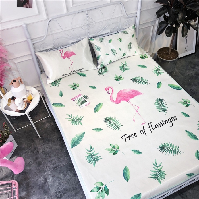 91家纺网 家纺一手货源 找家纺 昔可家纺 爆款冰丝席 叶子鸟